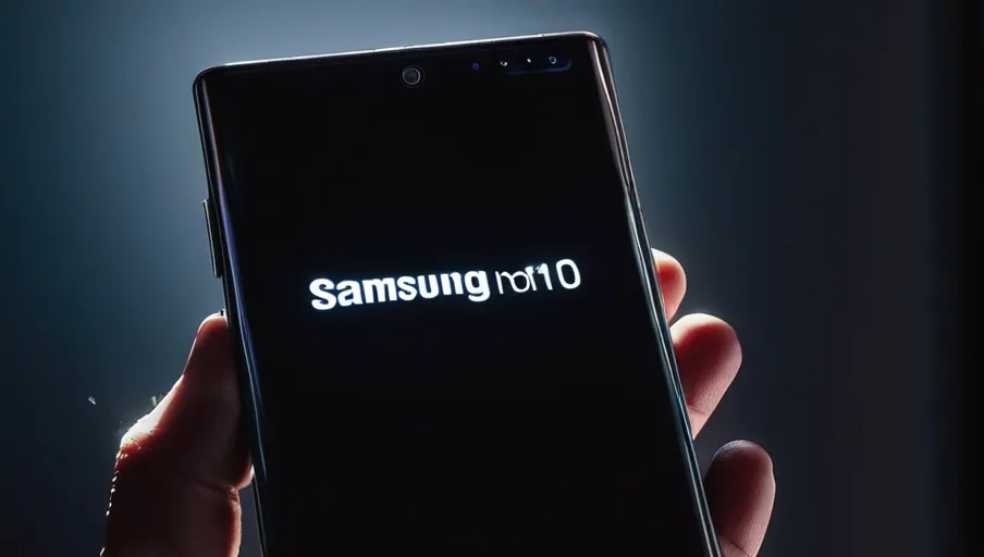 A broken Samsung Galaxy Note 10