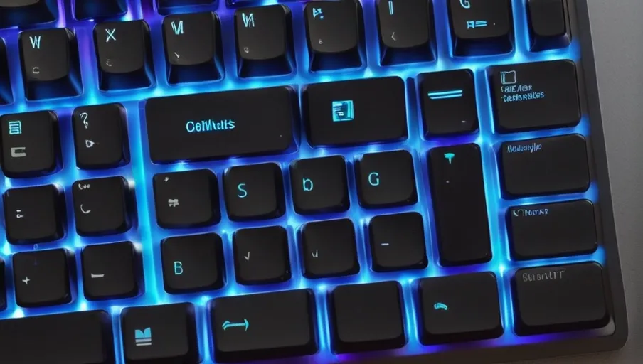 A closeup of a computer keyboard