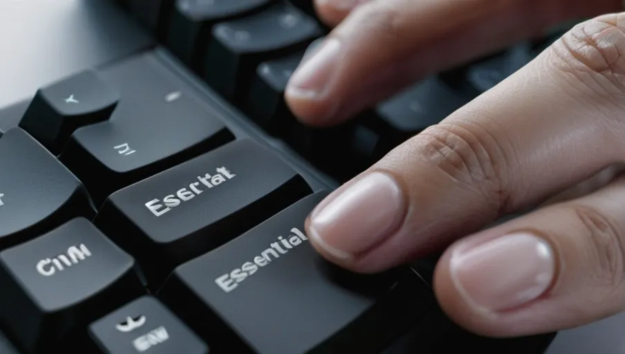 A closeup of hands typing quickly