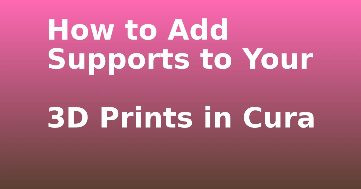 Tech Pappy|How to Add Supports to Your 3D Prints in Cura