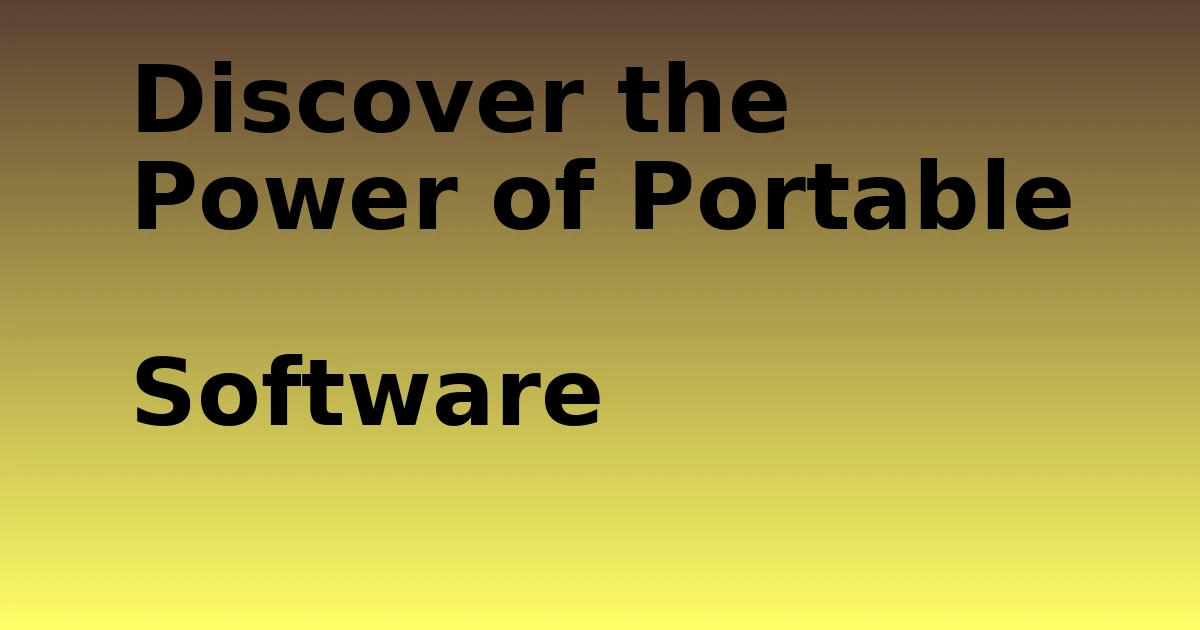 Tech Pappy|Discover the Power of Portable Software