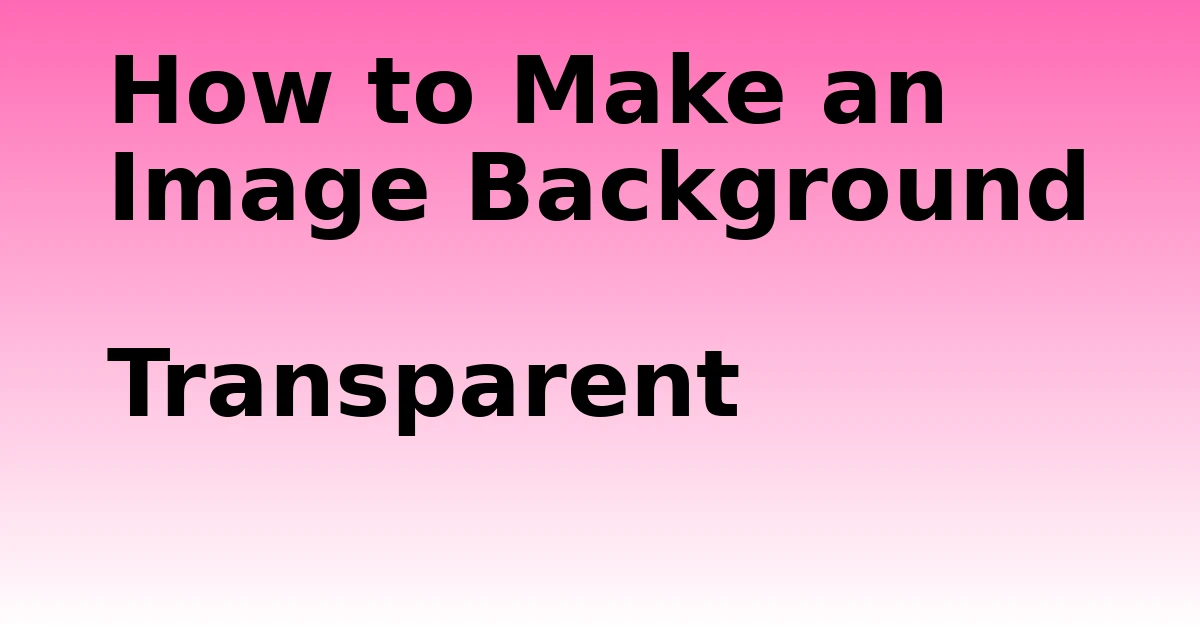 Tech Pappy|How to Make an Image Background Transparent
