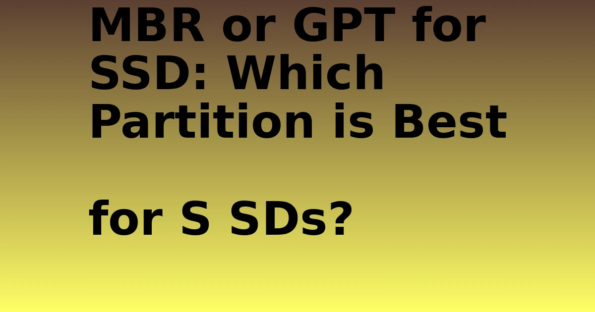 Tech Pappy|MBR or GPT for SSD: Which Partition is Best for S SDs?