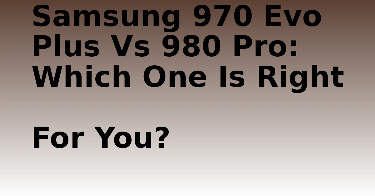 Tech Pappy|Samsung 970 Evo Plus Vs 980 Pro: Which One Is Right For You?