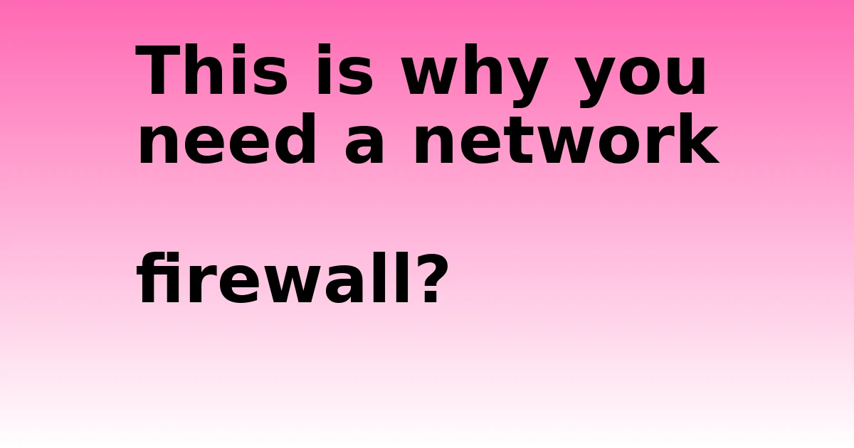Tech Pappy|This is why you need a network firewall?