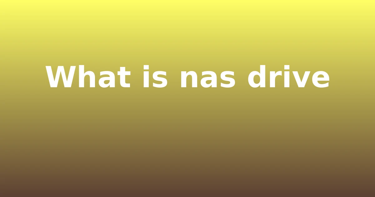 Tech Pappy|What is nas drive
